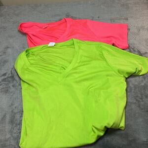 2 Opna Women's Short Sleeve Moisture Wicking Athletic Shirts Size XL